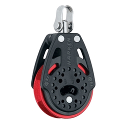 57 mm | Harken 2135.RED - Ratchet Block , Swivel, Red Sheave